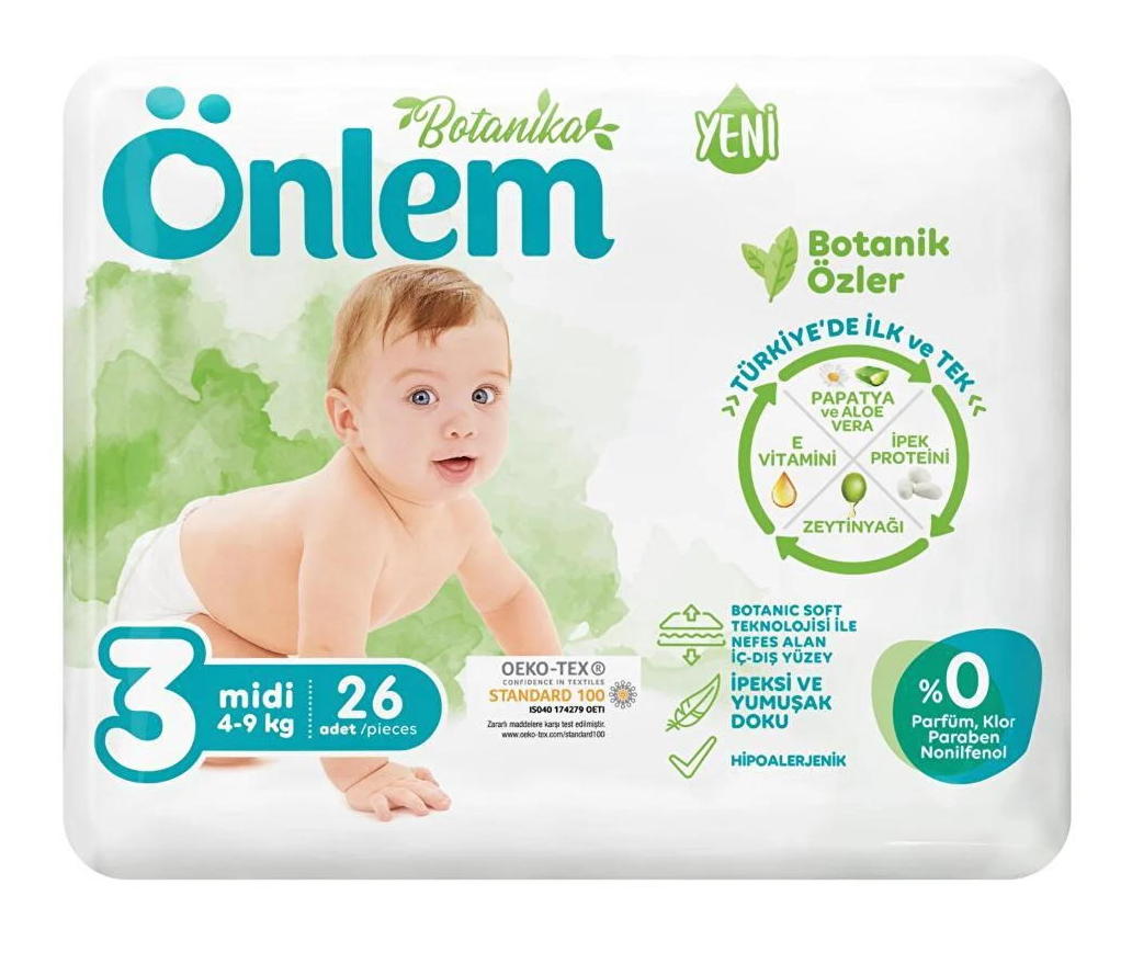 Детские подгузники Onlem Ботаника миди 4-9kg jumbo 26 штук купить по цене  849 ₽ в интернет-магазине Детский мир