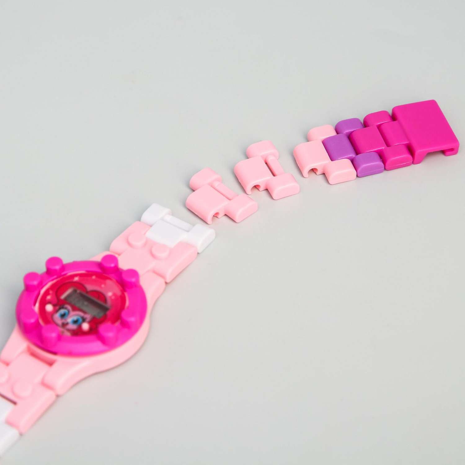 Часы наручные электронные Hasbro Пинки Пай My Little Pony с ремешком конструктором - фото 3