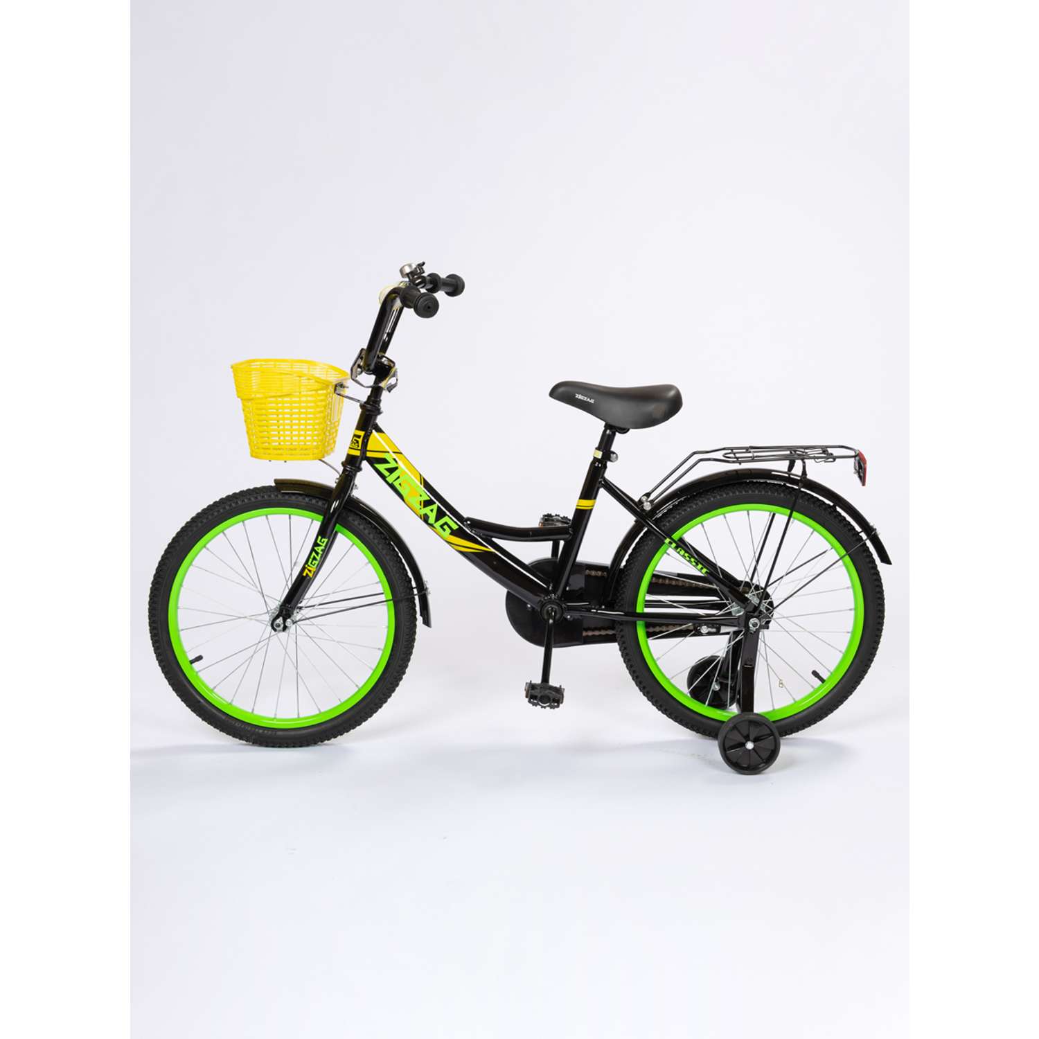 Велосипед ZigZag CLASSIC черный желтый зеленый 18 дюймов - фото 5
