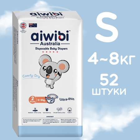 Подгузники AIWIBI Comfy dry 52 шт. S