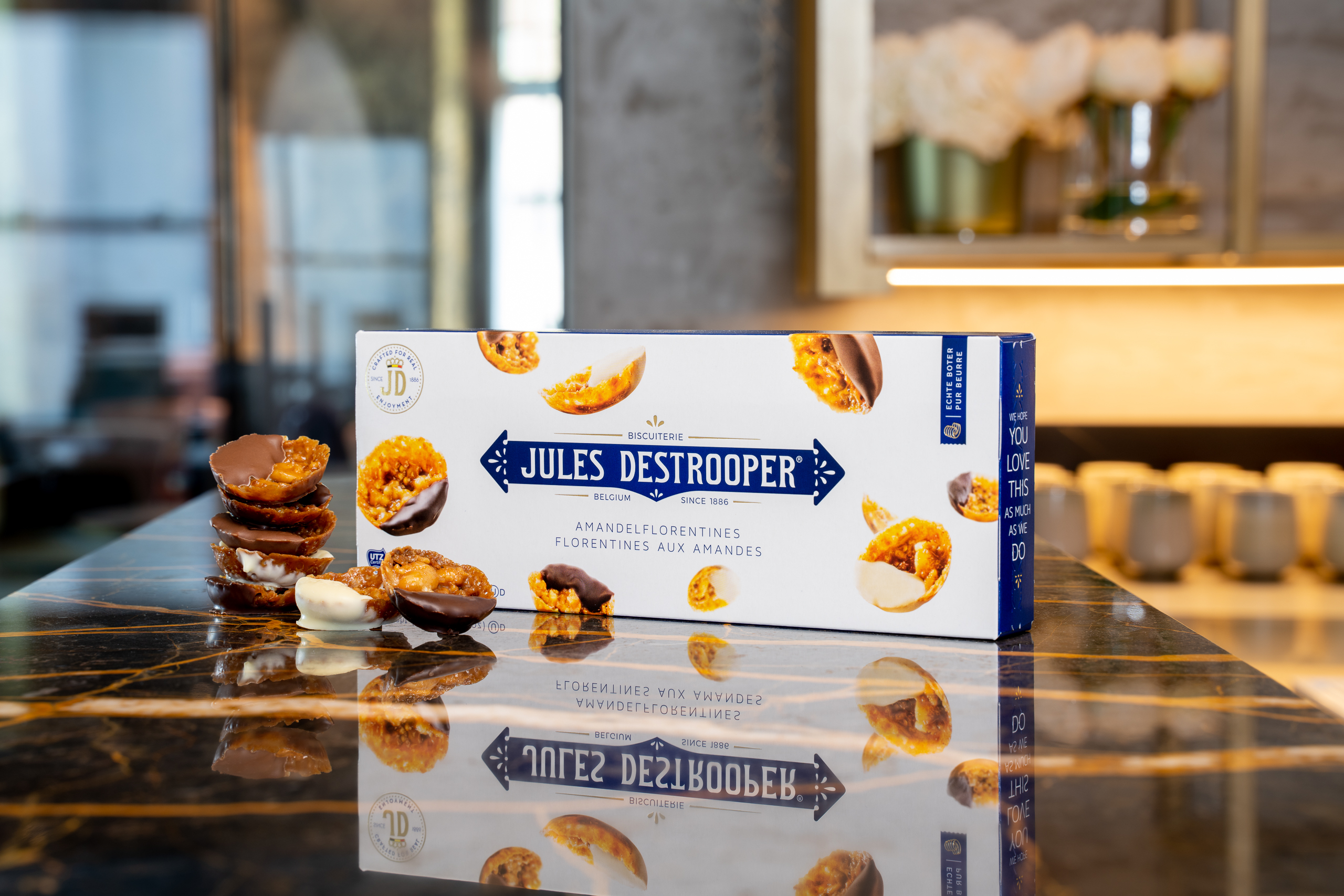Бельгийское печенье Jules Destrooper Almond Florentines 100 грамм - фото 1