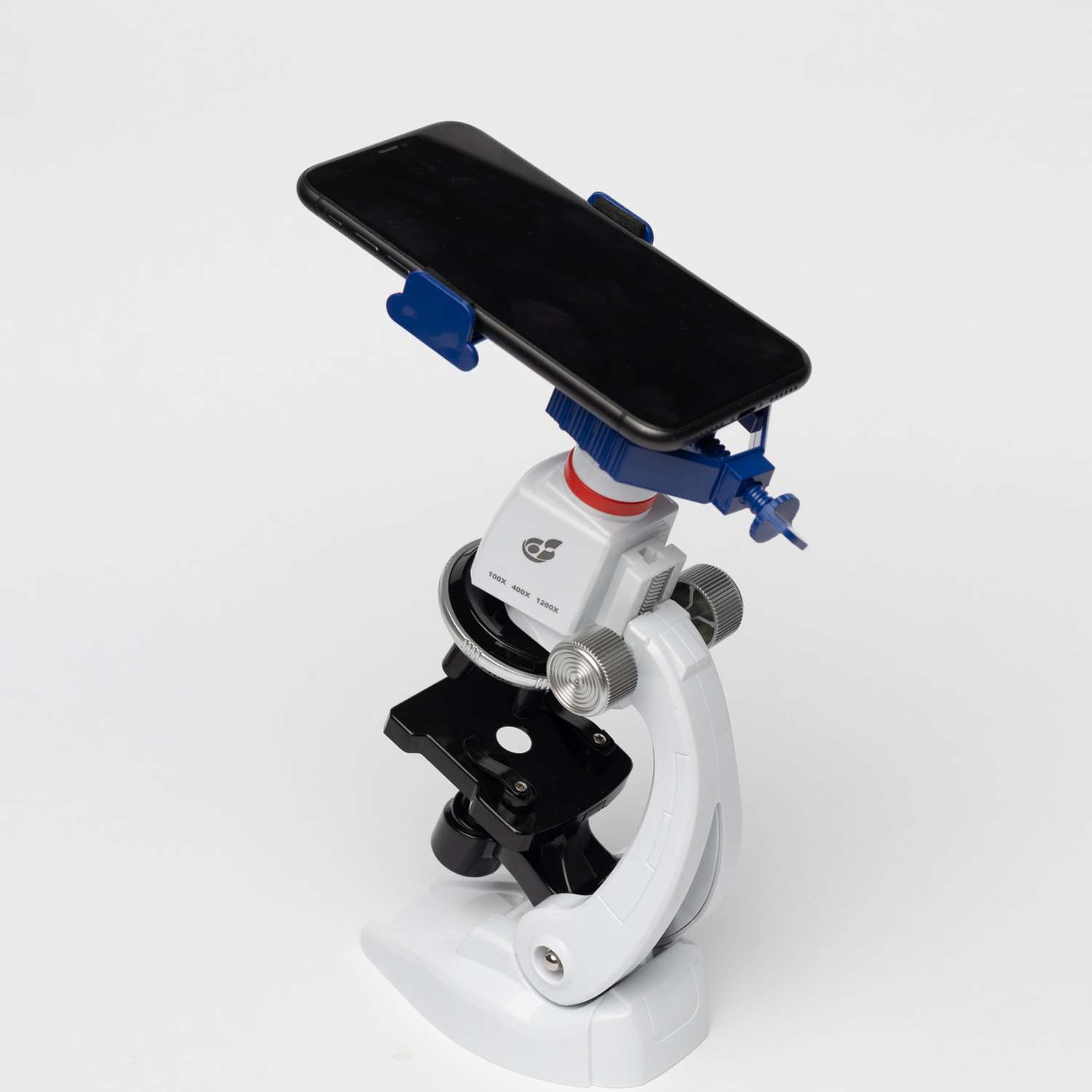 Микроскоп детский Resim Partners с держателем для телефона и набором для опытов - фото 1