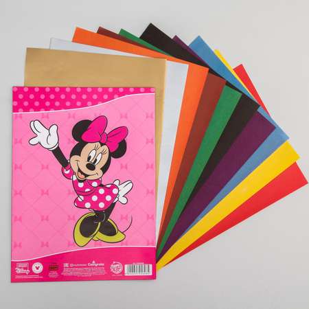 Бумага цветная Disney А4 18 листов Минни Маус волшебная