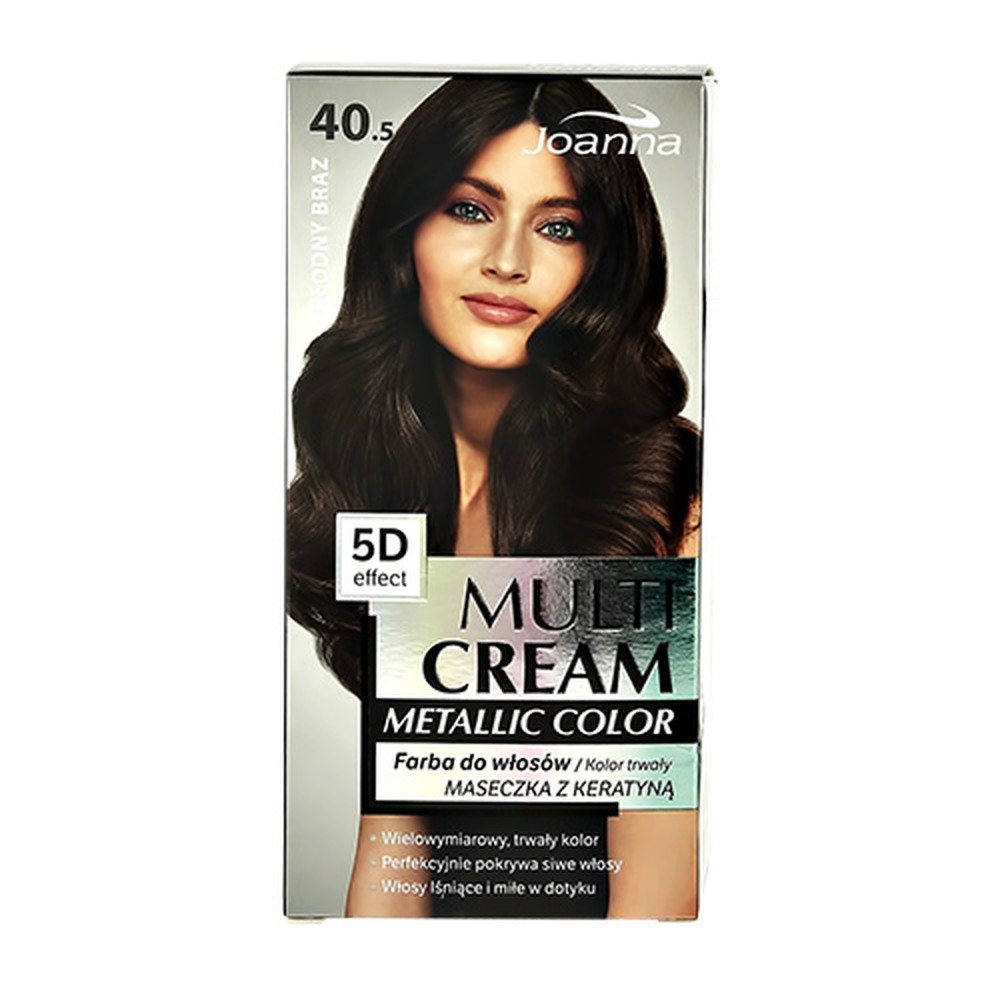 Краска для волос JOANNA Multi cream metallic color тон 40.5 холодный каштан - фото 4