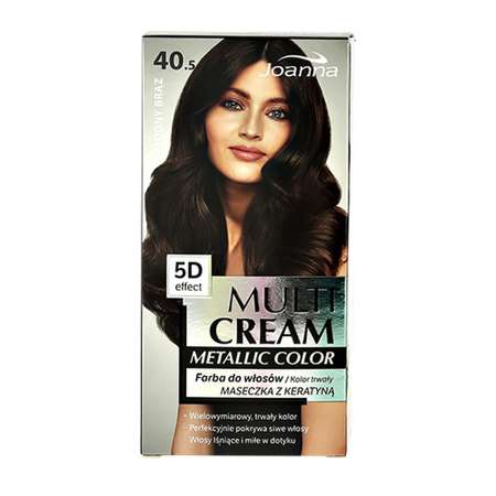 Краска для волос JOANNA Multi cream metallic color тон 40.5 холодный каштан
