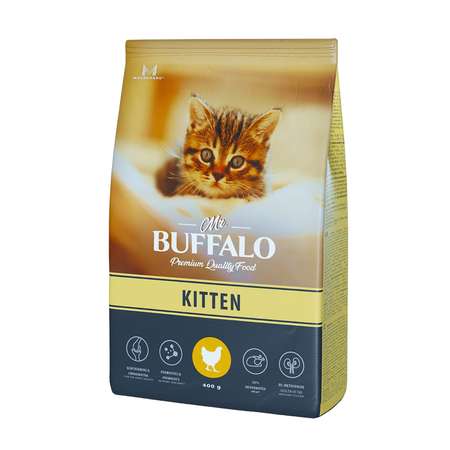 Корм для кошек Mr.Buffalo Kitten с курицей сухой 400г