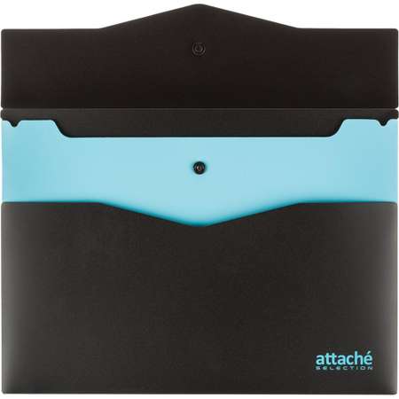 Папка-конверт Attache Selection A4 Black Blue 2 штуки на кнопке