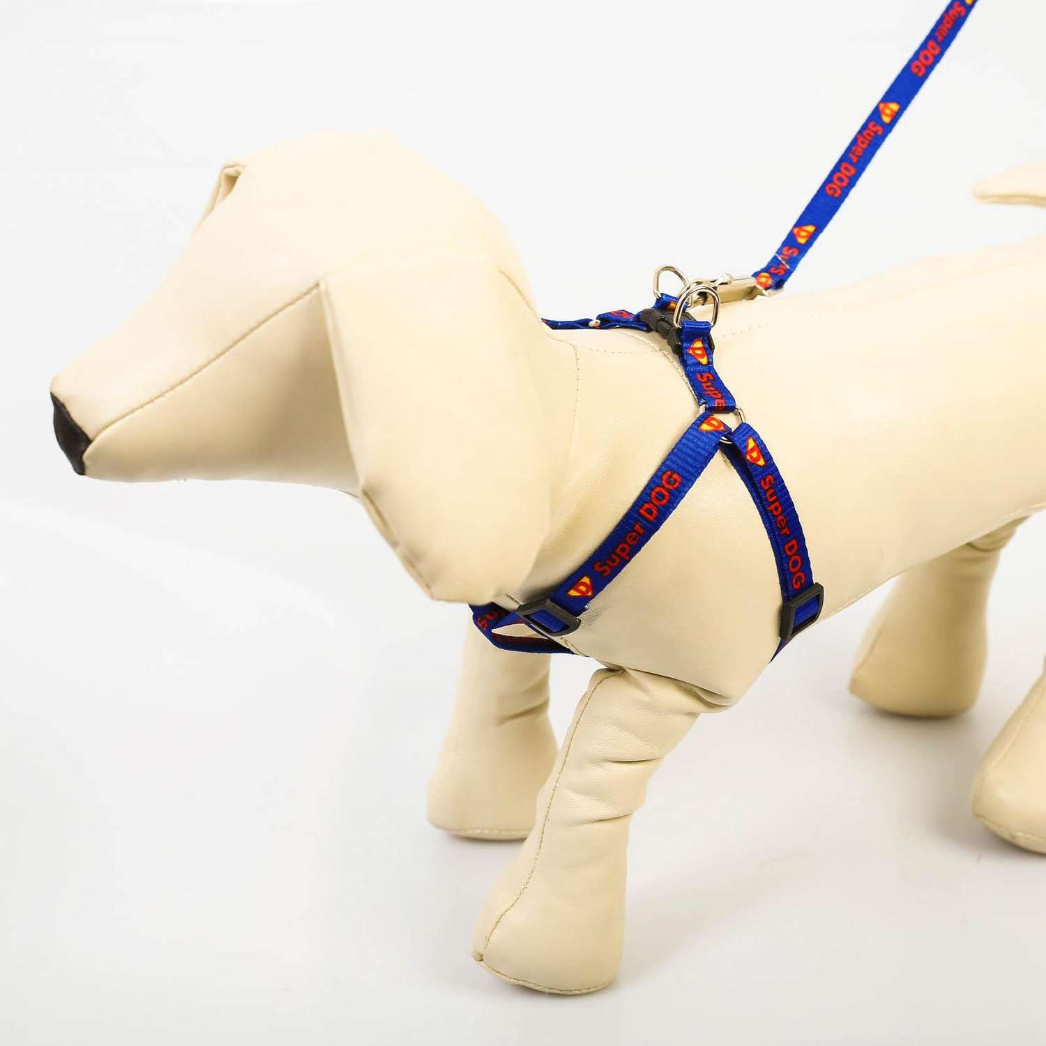Комплект для собаки Пушистое счастье Super Dog шлейка 28-47 см поводок 120 см - фото 2