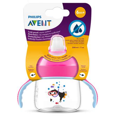 Чашка-поильник Philips Avent 200мл с 6месяцев Розовый SCF751/07