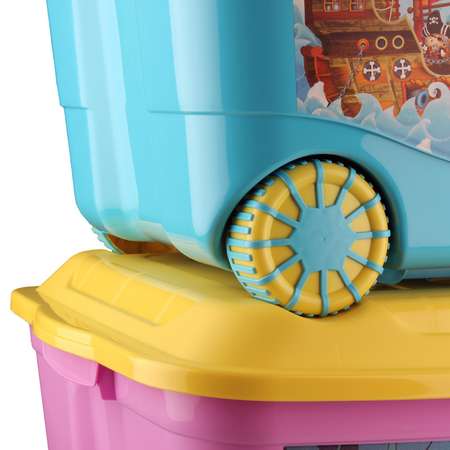 Ящик для игрушек Пластишка на колесах Пираты