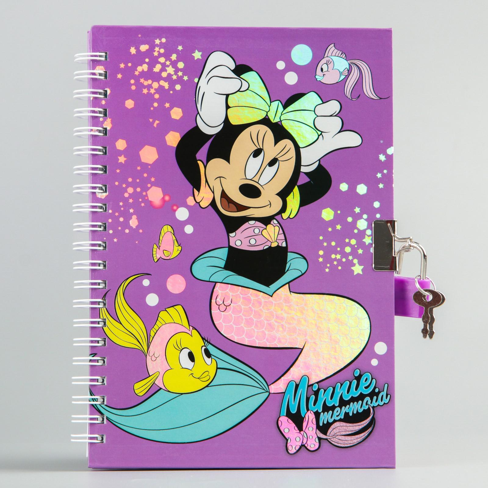 Записная книжка Disney на замочке Minnie Mermaid Минни Маус Disney - фото 4