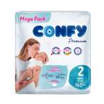 Подгузники детские CONFY Premium Mini размер 2 3-6 кг Mega упаковка 160 шт CONFY