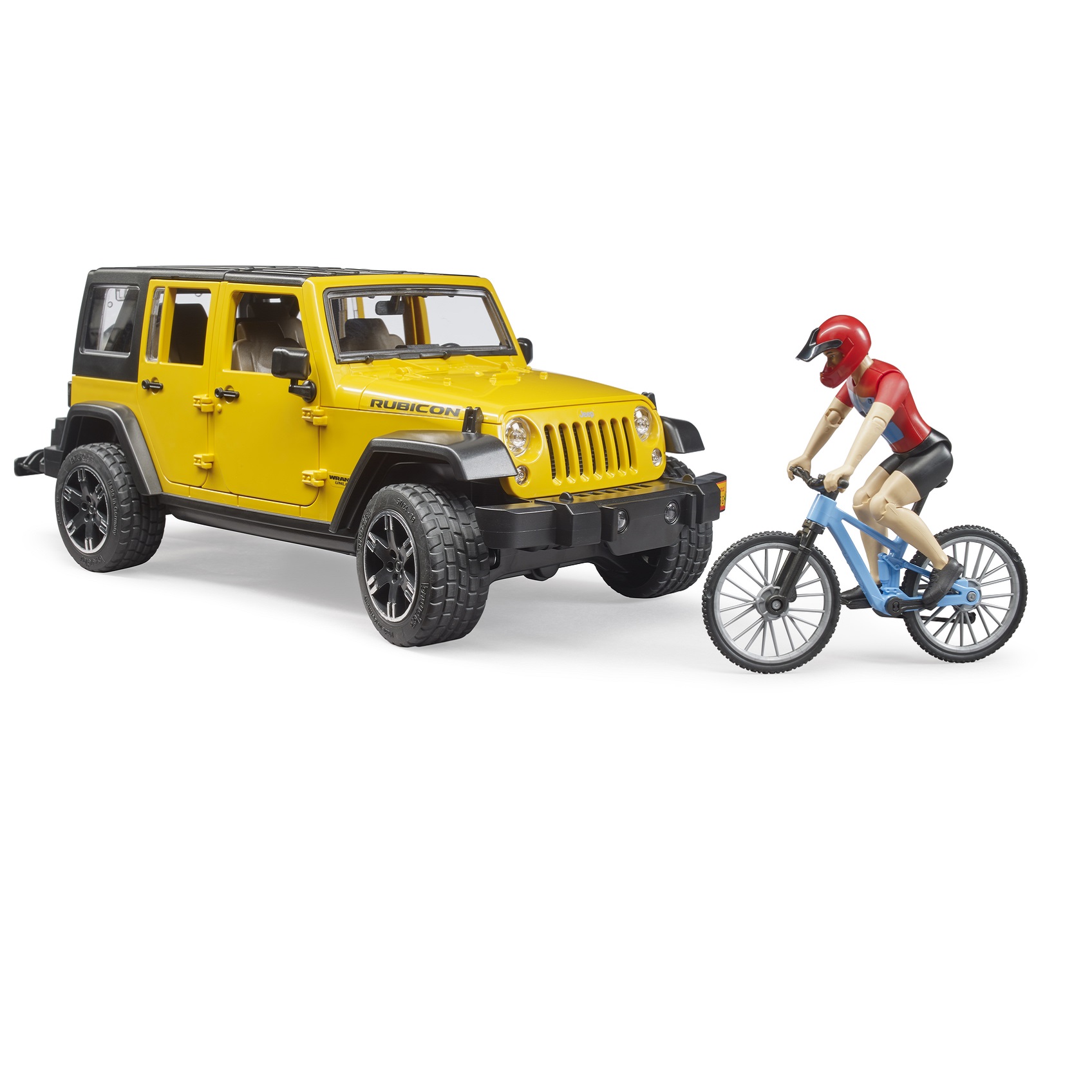 Внедорожник Bruder Wrangler Rubicon Unlimited 1:16 желтый 02543 - фото 3