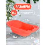 Ванна детская elfplast для купания со сливным клапаном коралловый 50 л