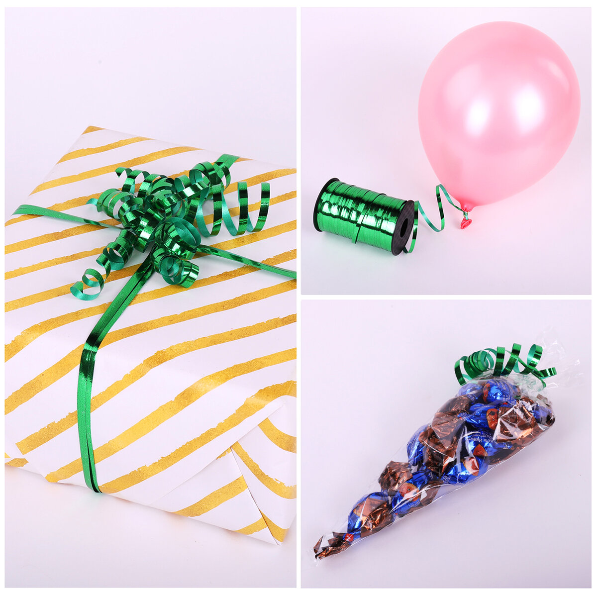 Лента упаковочная Золотая сказка декоративная для воздушных шаров и подарков - фото 7