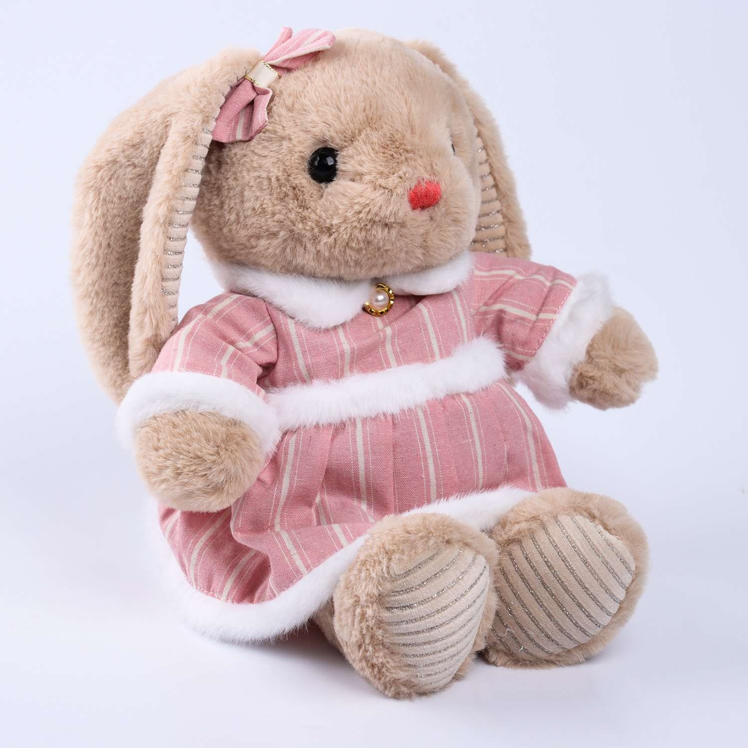 Мягкая игрушка Milo Toys «Little Friend» зайка в розовом платье - фото 6