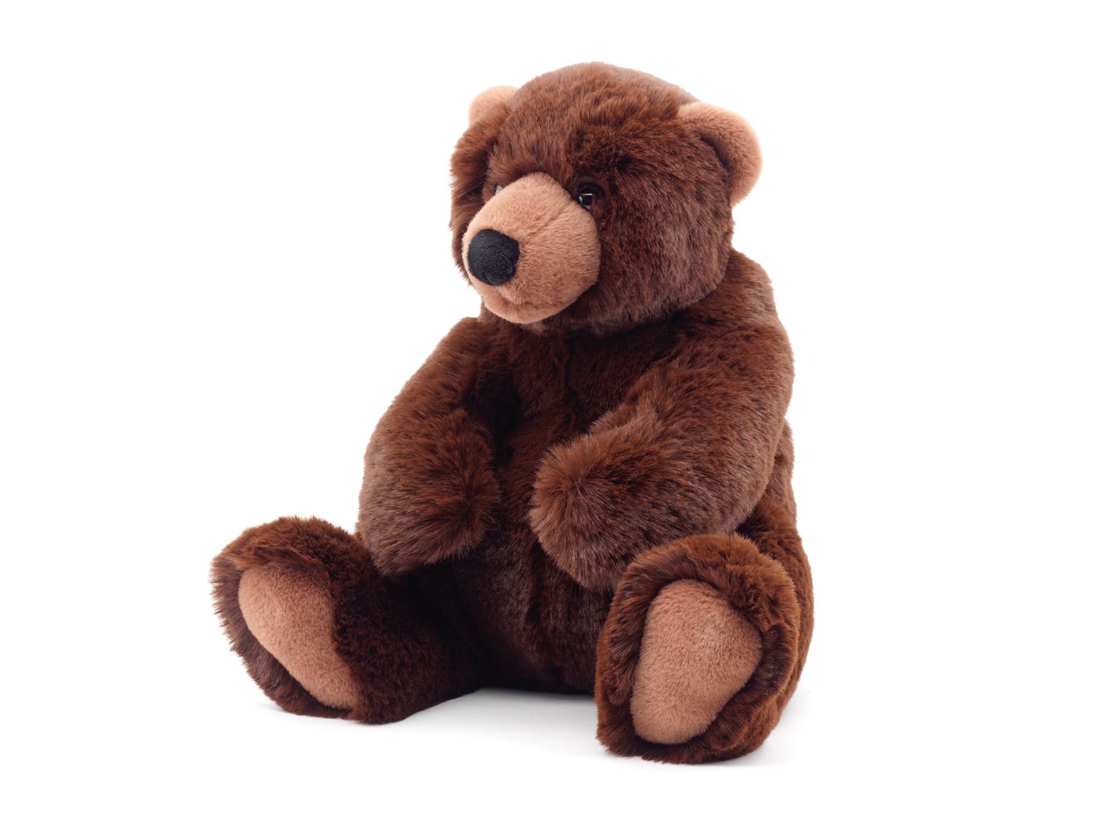 Игрушка мягкая LEOSCO Медведь красно-коричневый 20 см - фото 2