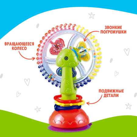 Развивающая игрушка Крошка Я «Радужное колёсико» на присоске