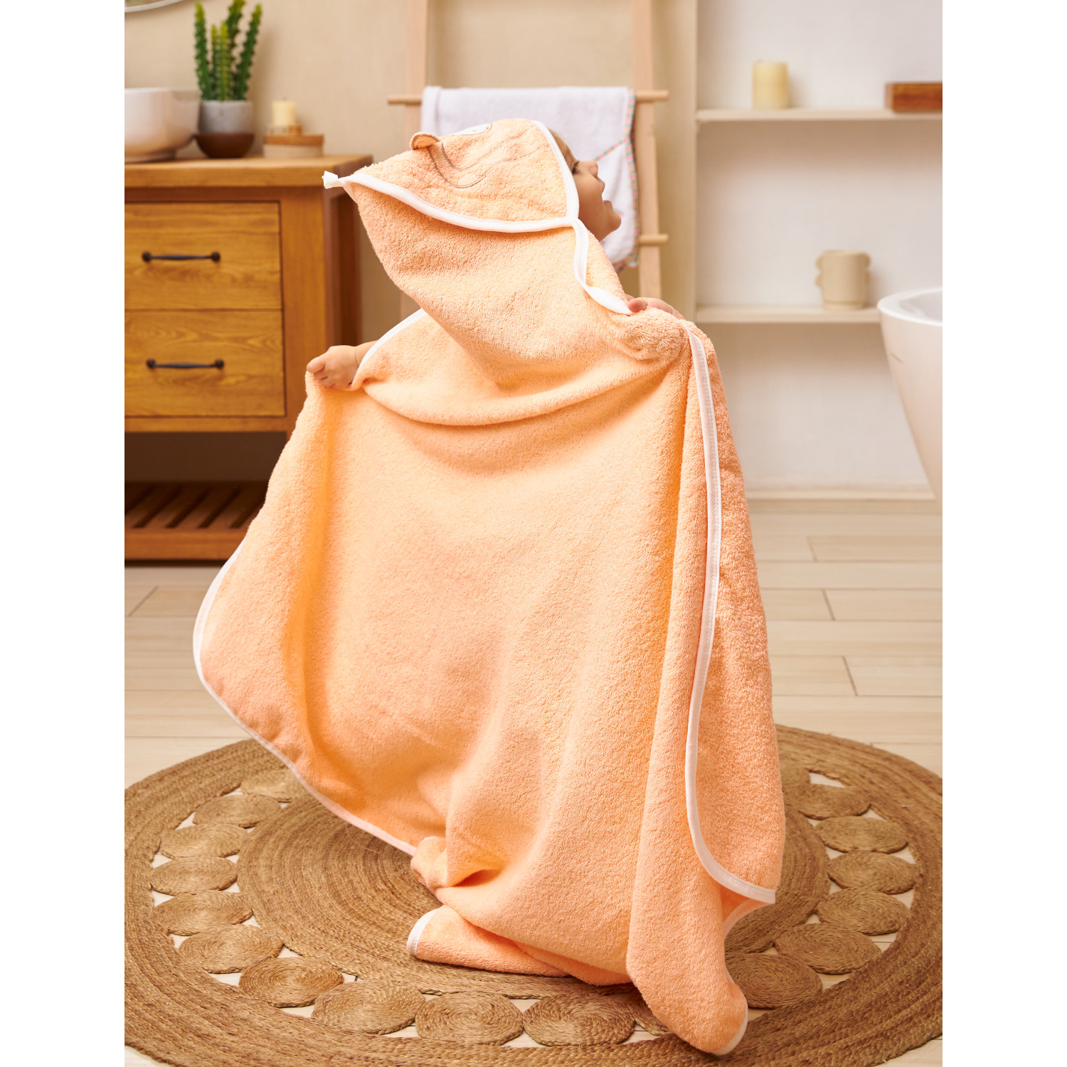 Полотенце Осьминожка с уголком махровое с вышивкой Жираф - фото 5