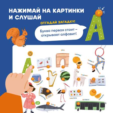 Книга интерактивная Abumba Fingerbook Азбука