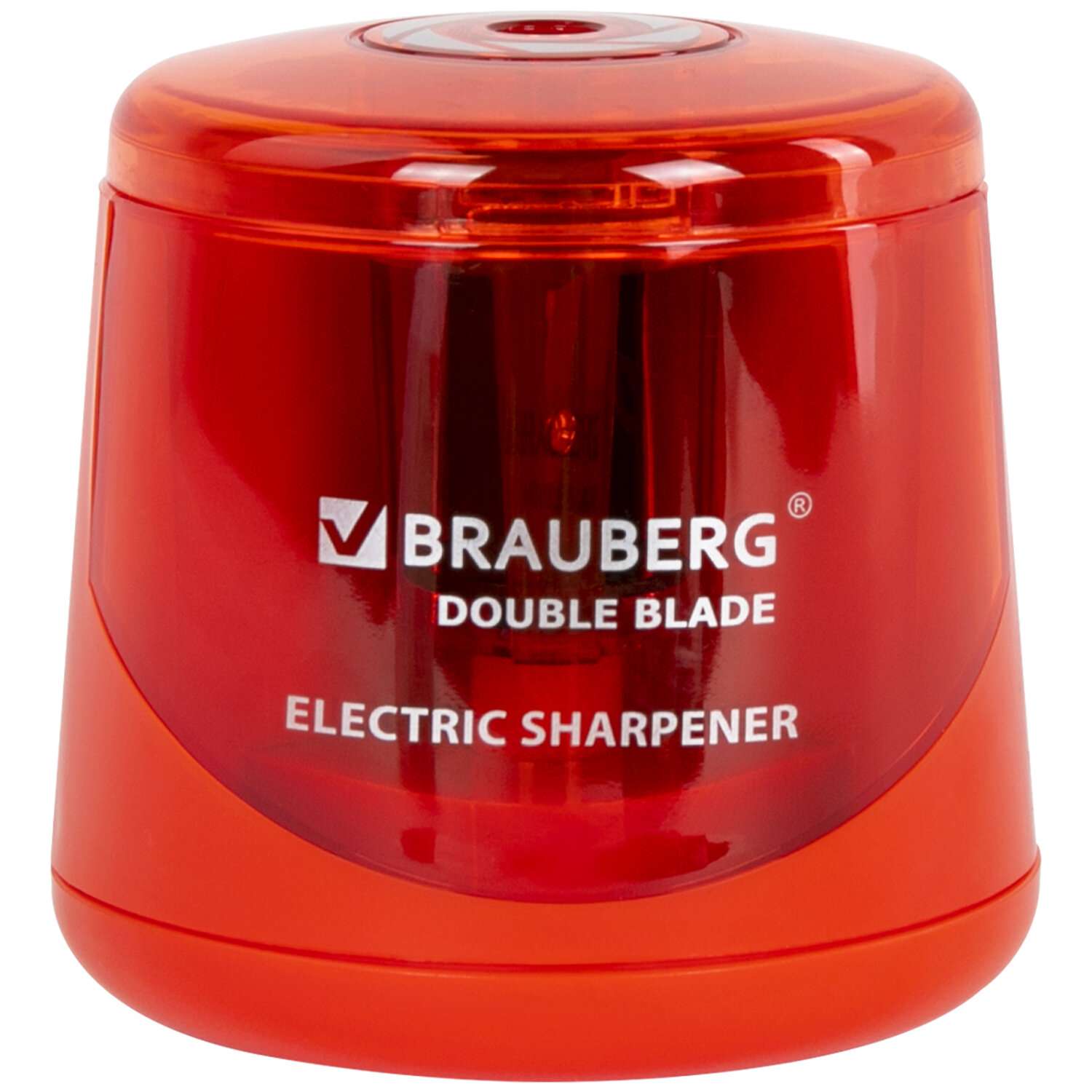 Точилка электрическая Brauberg для карандашей с контейнером для стружки - фото 1