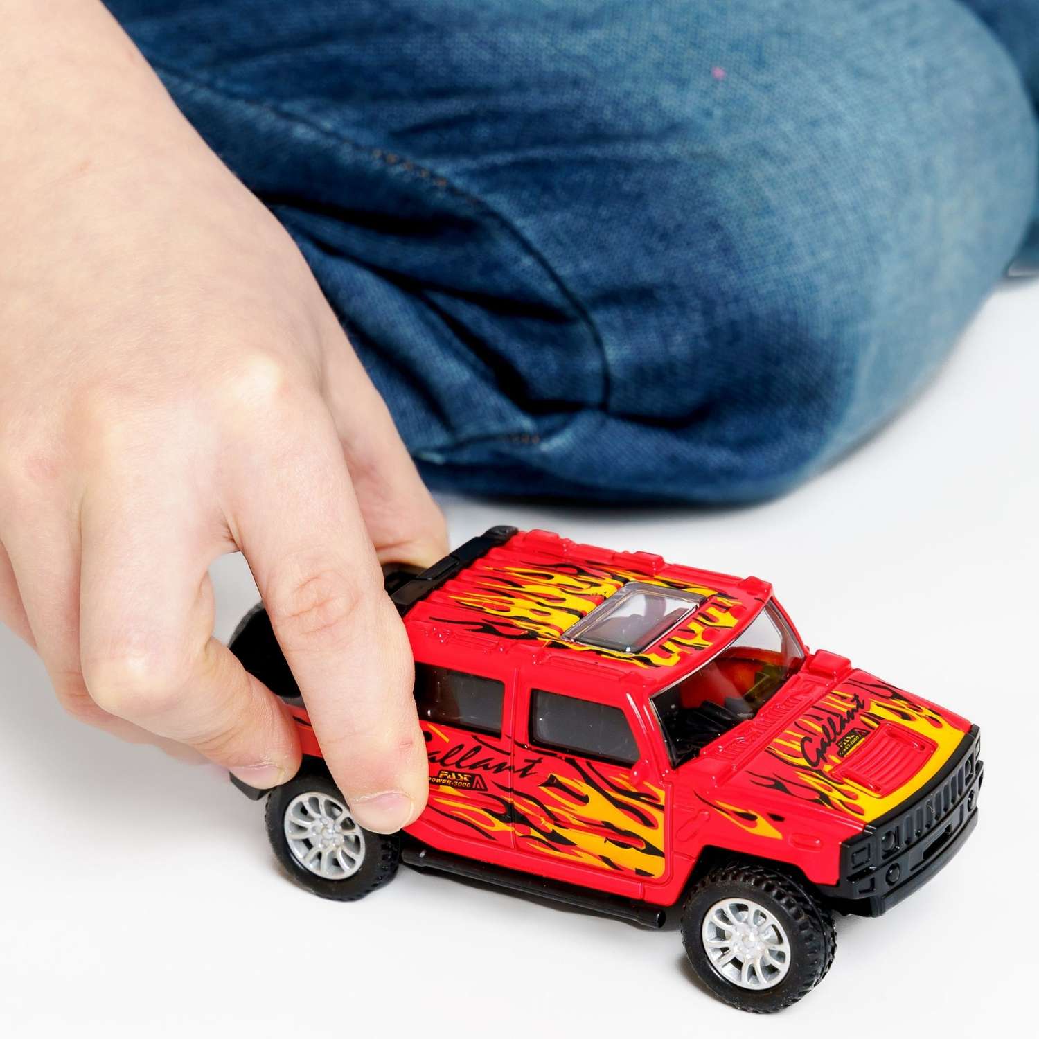 Машинка AUTOGRAND Pickup красная детская металлическая с инерционным механизмом развивающая крутая 12 см 88543 - фото 2