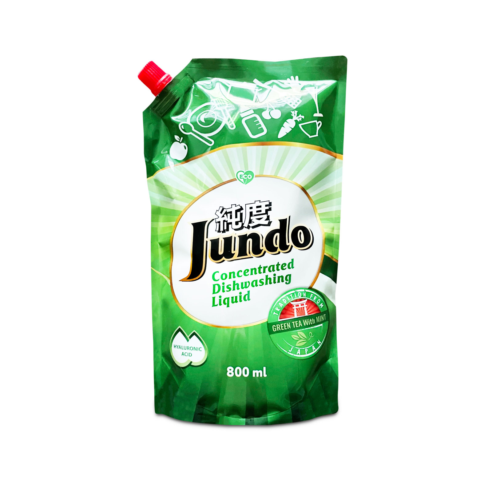 Гель для мытья посуды Jundo Green tea with Mint и детских принадлежностей 800мл - фото 9