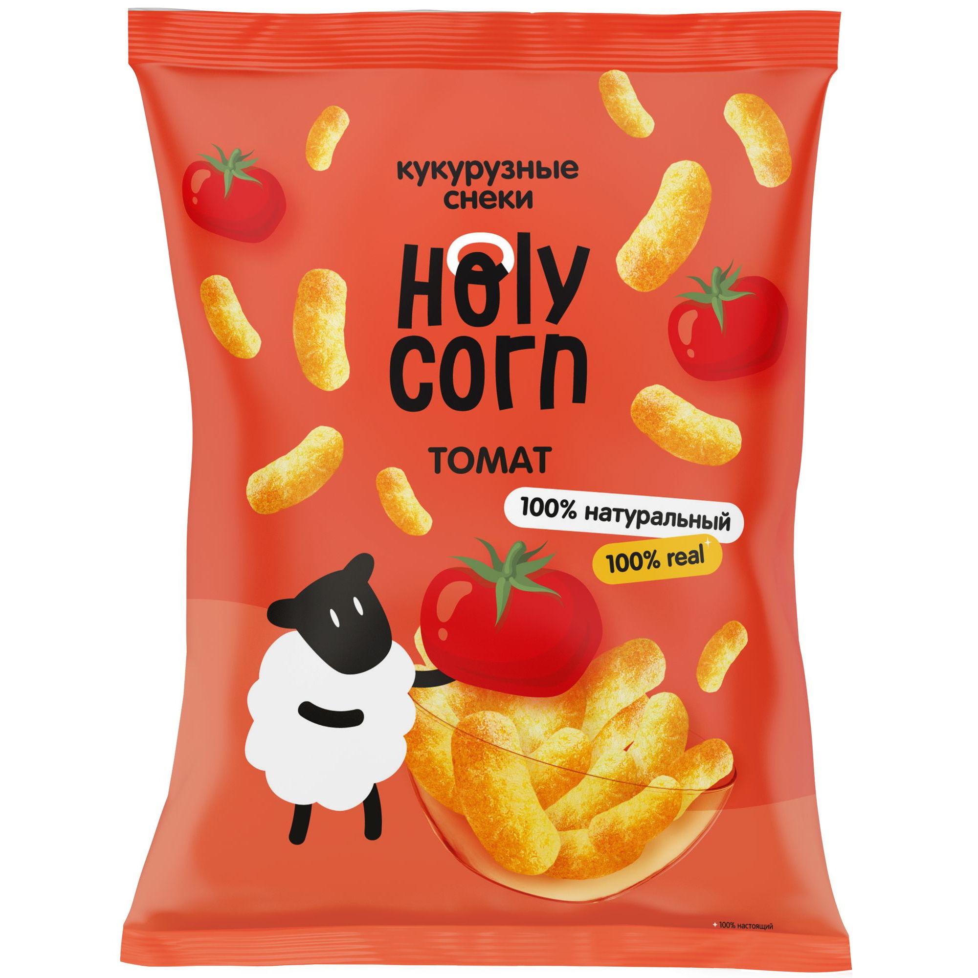 Снеки кукурузные Holy Corn томат 50г - фото 1