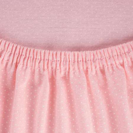 Комплект простыней Mrs.Stretch Mr.Jersy ясельных трикотажных натяжных на резинке по периметру 2 шт 60х120х15 см цвет розовый