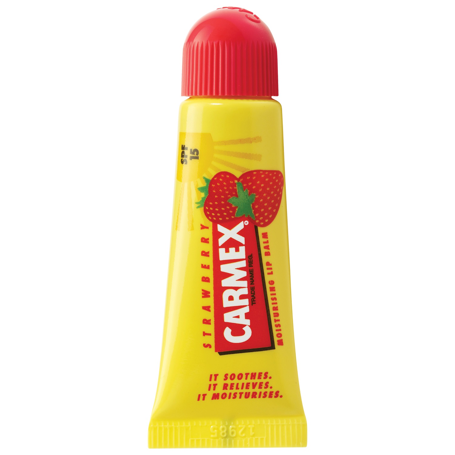 Бальзам для губ CARMEX Клубника с защитным фактором SPF 15 в тубе - фото 1