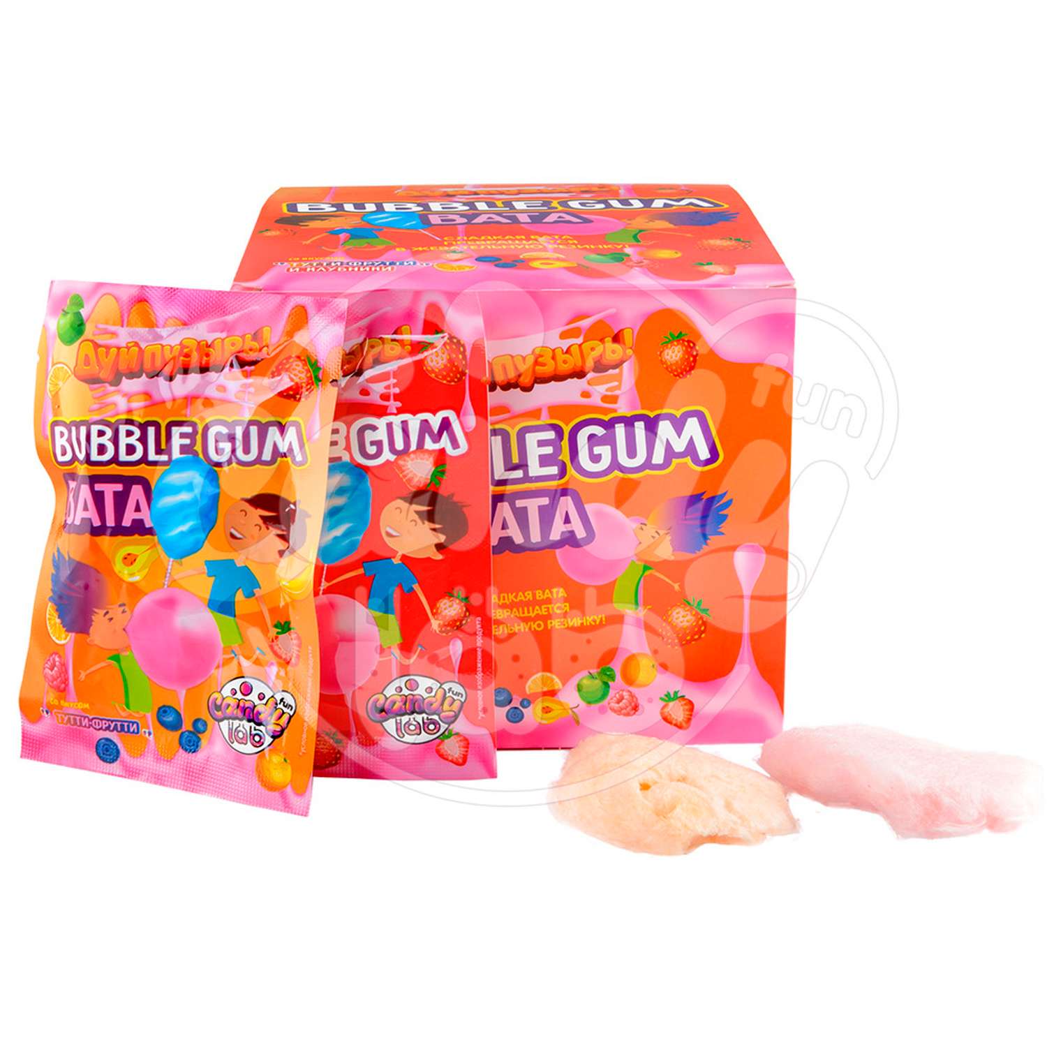 Жевательная резинка Fun Candy Lab ассорти вкусов Дуй пузырь! Bubble gum 24 шт по 5 грамм - фото 3