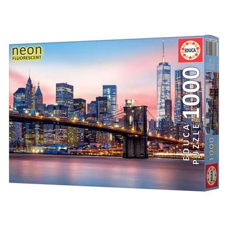 Пазл EDUCA Бруклинский мост с неоновым свечением 1000 деталей