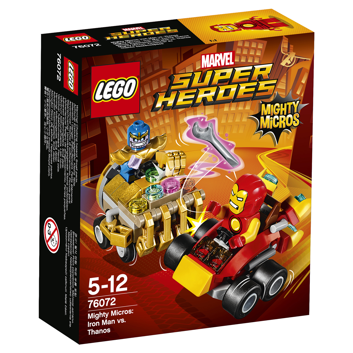 Конструктор LEGO Super Heroes Mighty Micros: Железный человек против Таноса  (76072) купить по цене 799 ₽ в интернет-магазине Детский мир