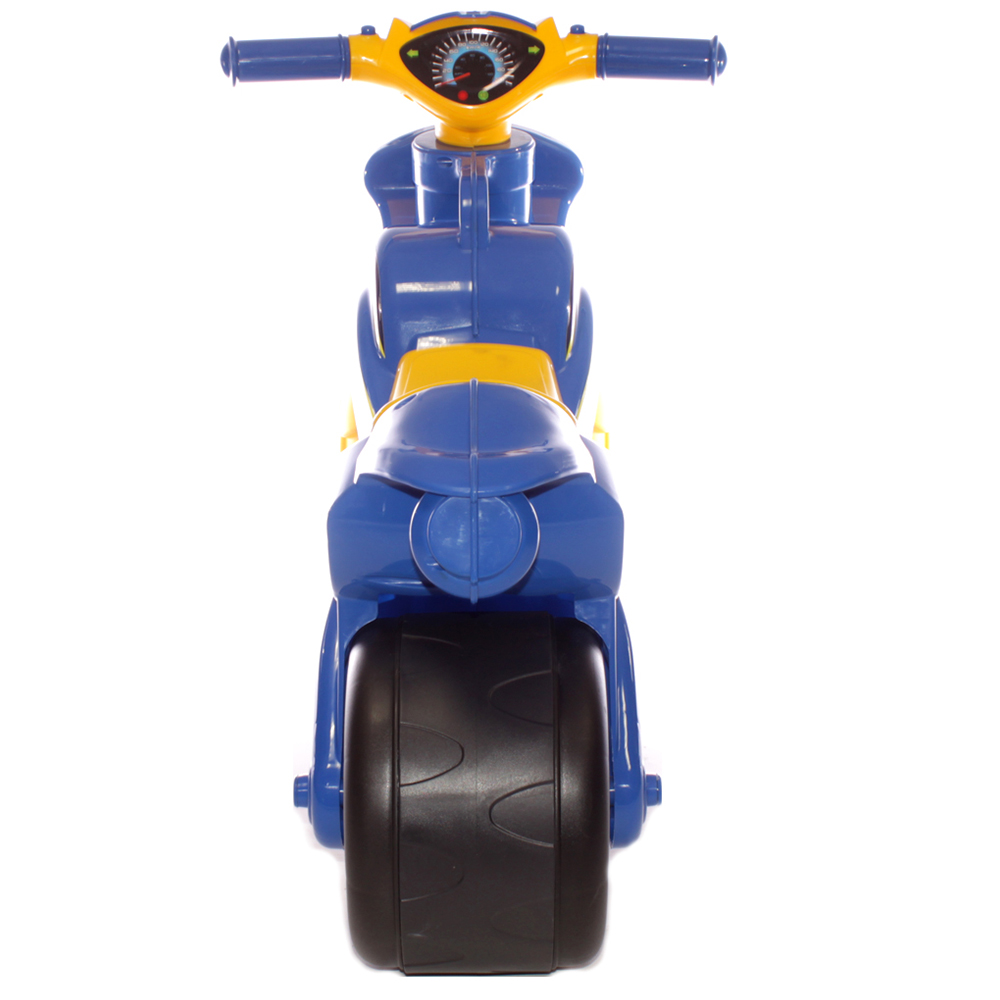 Мотоцикл-каталка Полиция Doloni без музыки сине-желтый - фото 5