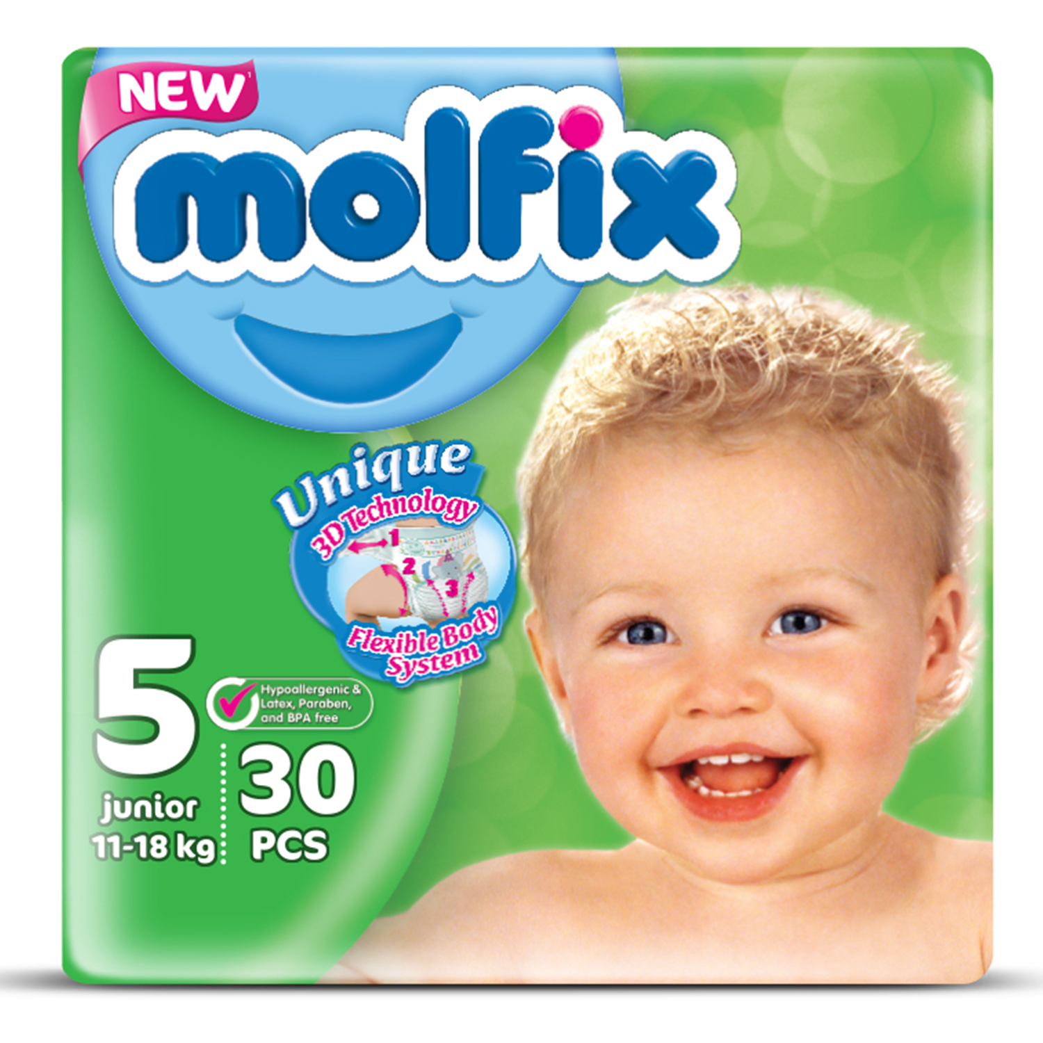 Подгузники Molfix 3D Junior №5 11-18 кг 30 шт - фото 1