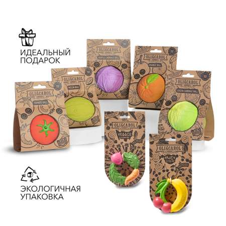 Игрушка-прорезыватель OLI and CAROL Fruit Teething Ring из натурального каучука