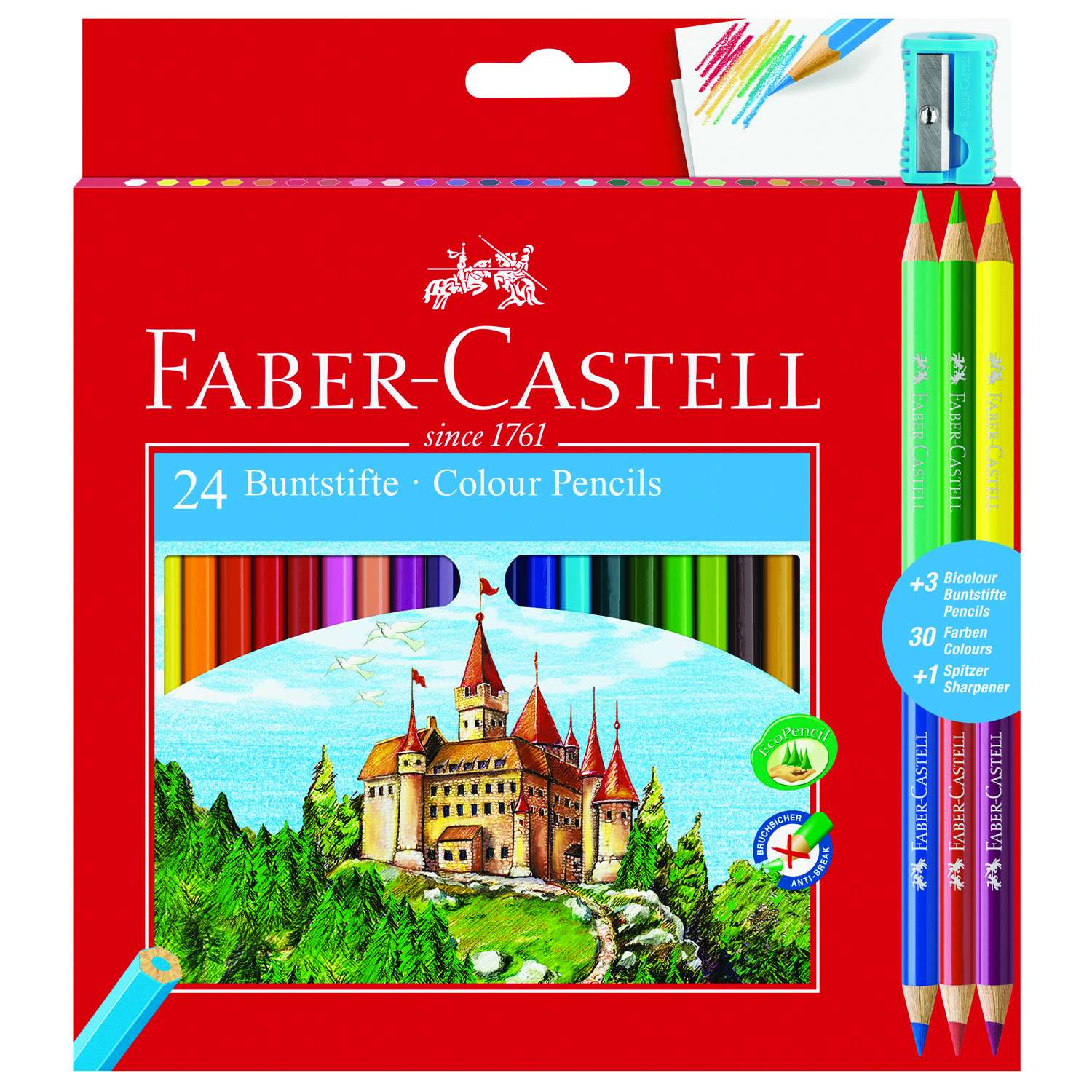 Карандаши цветные Faber Castell Замок 24шт промоупаковка 110324 - фото 1