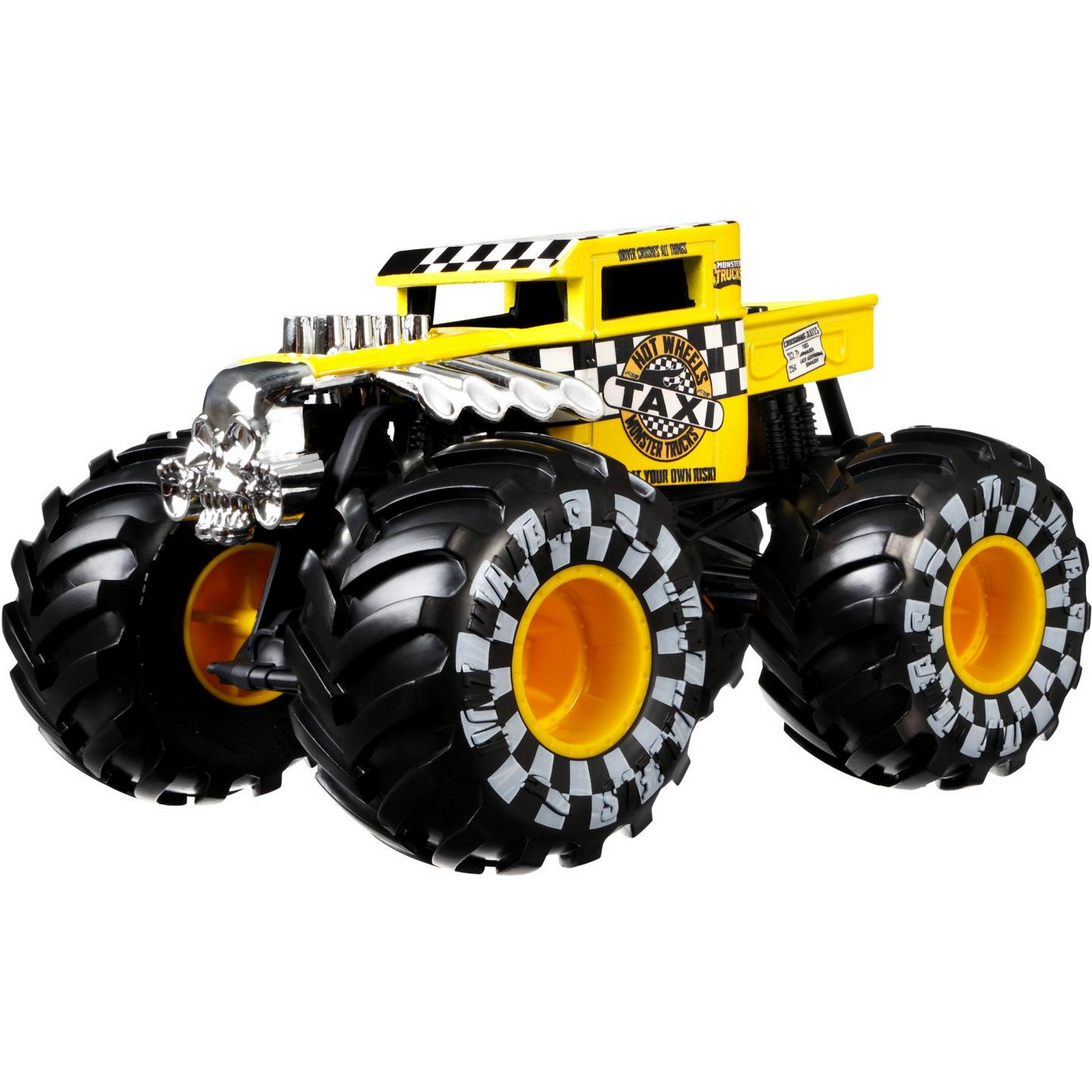 Машинка Hot Wheels Monster Trucks большой Костолом Такси GTJ45 FYJ83 - фото 1