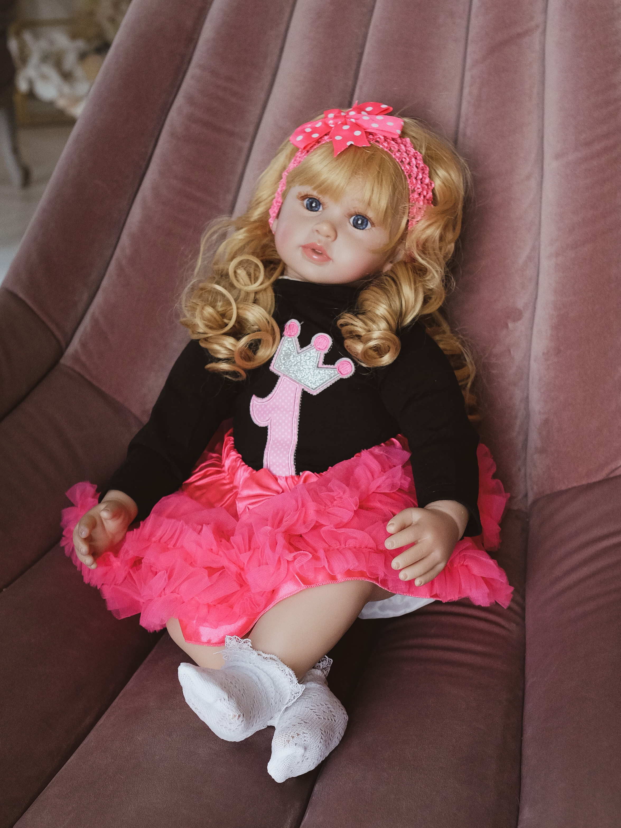Кукла Kukla.rb Reborn 60 см ярко-розовая pink2 - фото 3