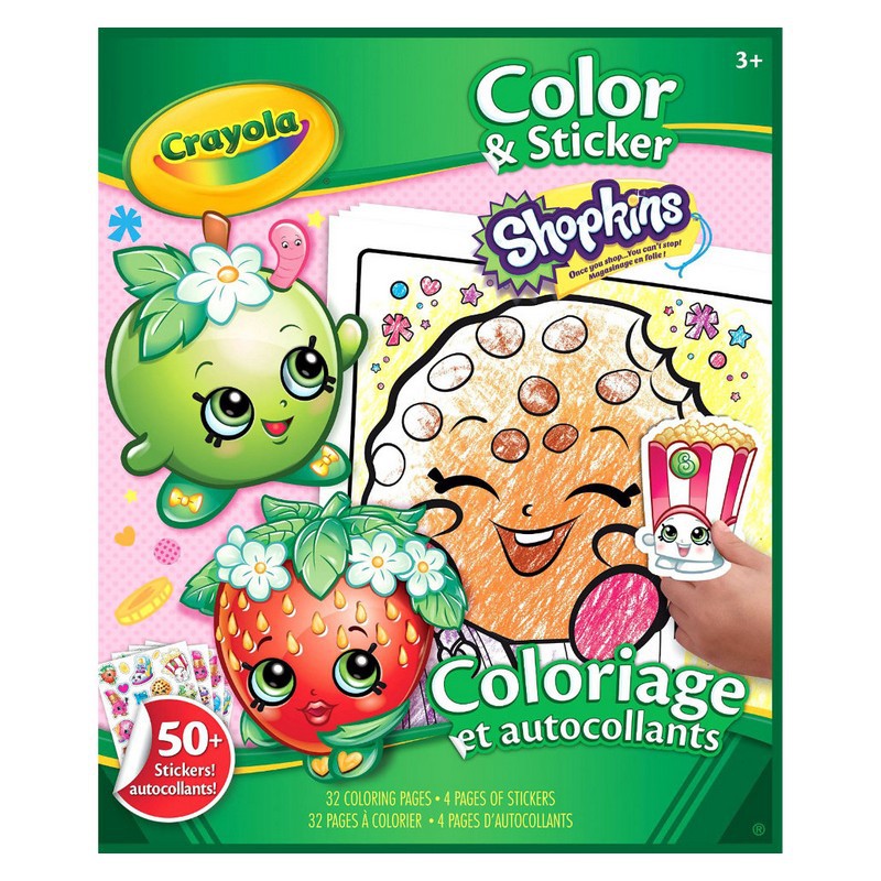 Раскраска Crayola Shopkins с наклейками 04-5854 - фото 1