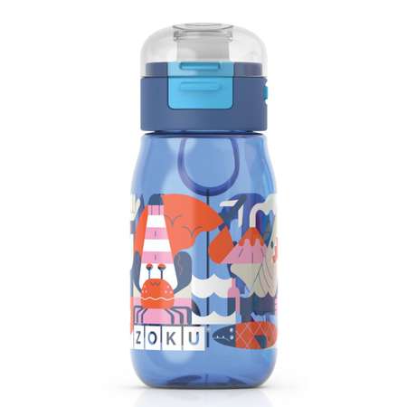 Бутылка Zoku с крышкой 475 мл синяя