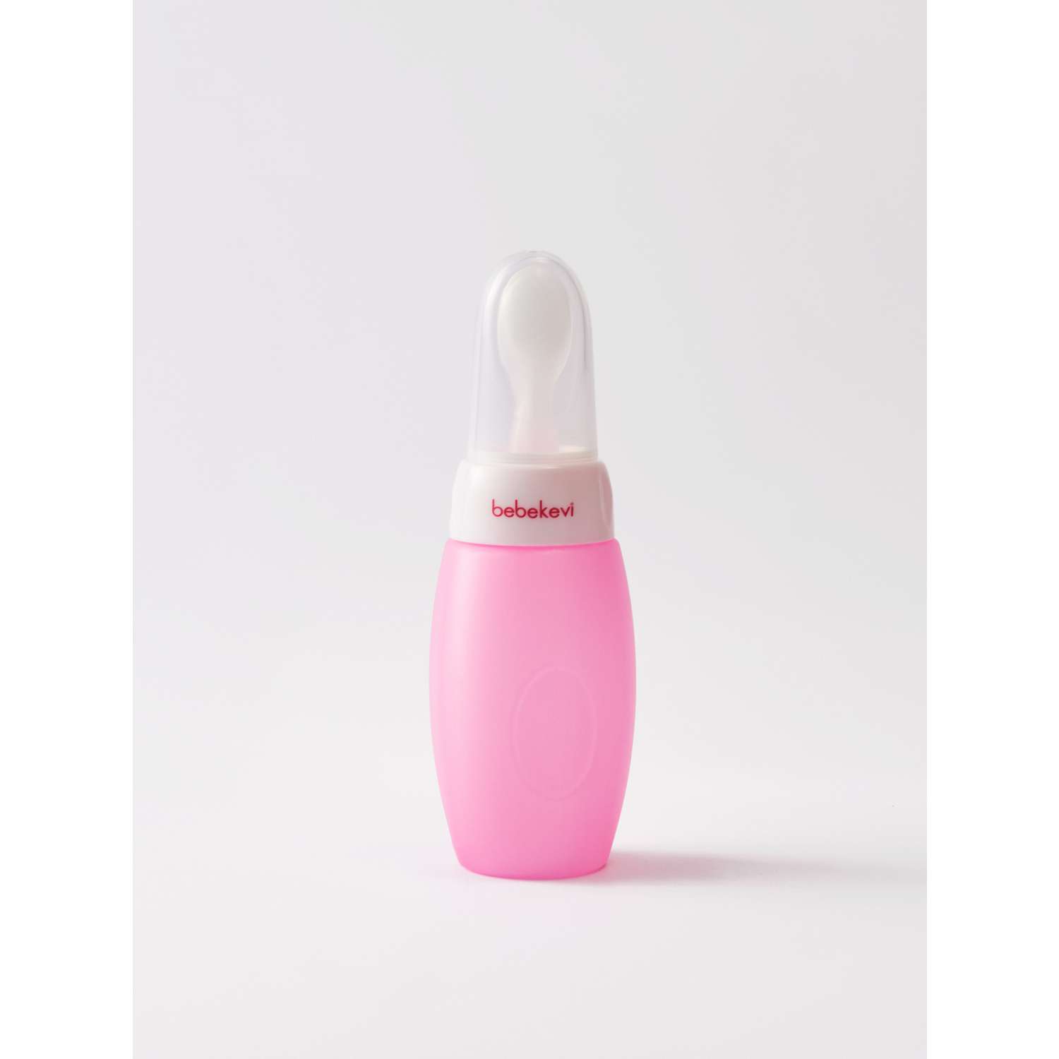 Бутылочка Bebekevi для кормления с ложкой розовая - фото 1