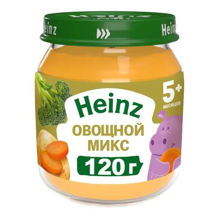 Пюре Heinz овощной микс 120г с 5месяцев