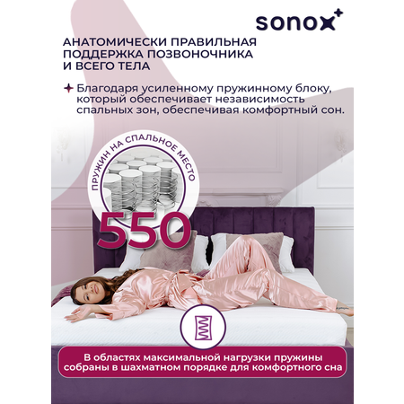 Матрас 160х200 SONOX Spring Zone средняя жесткость