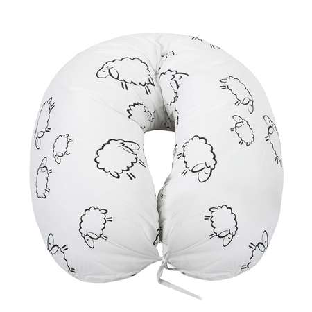 Наволочка к подушке для беременных Amarobaby Овечки Белый