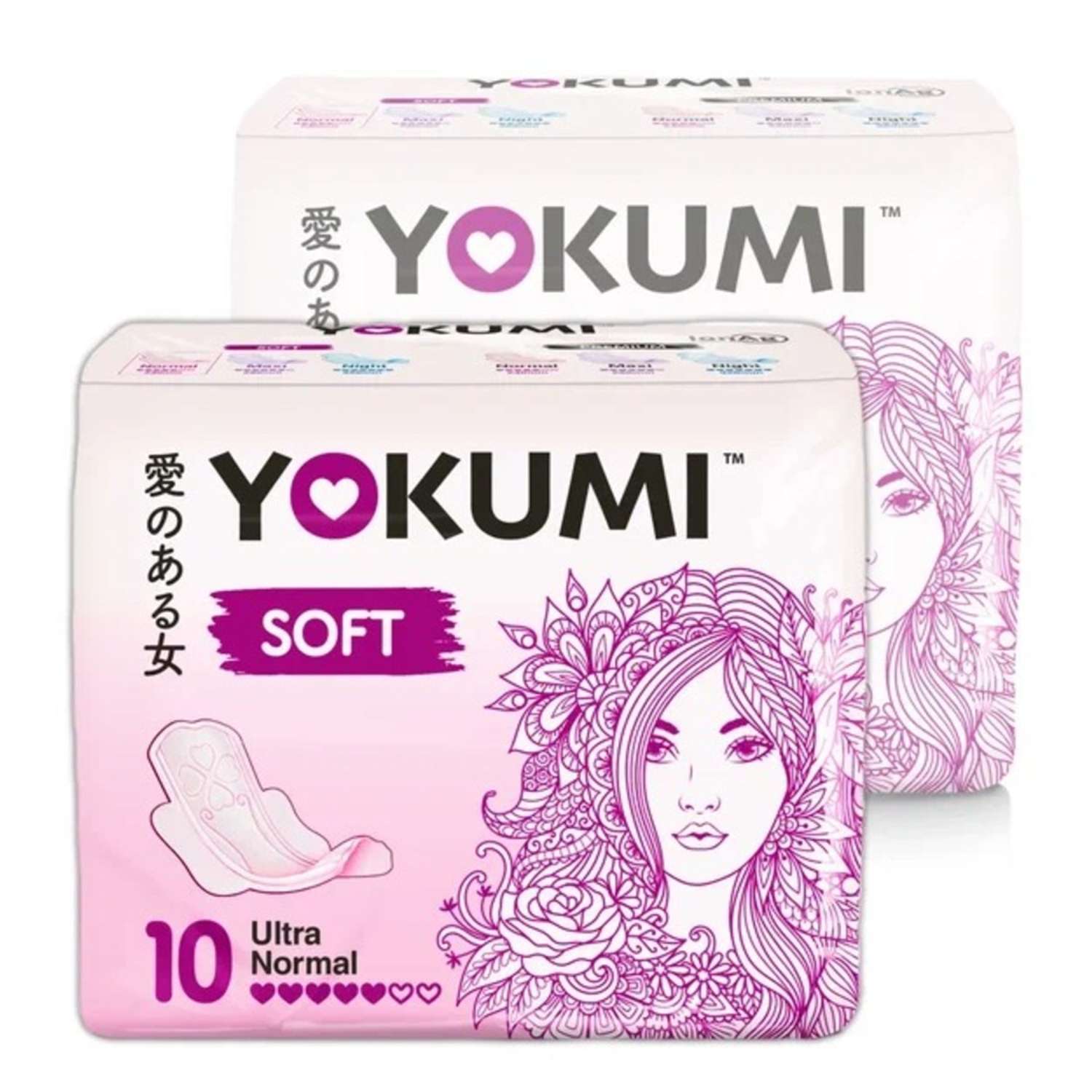 Прокладки женские YOKUMI Soft Ultra Normal 10 шт*2 - фото 1