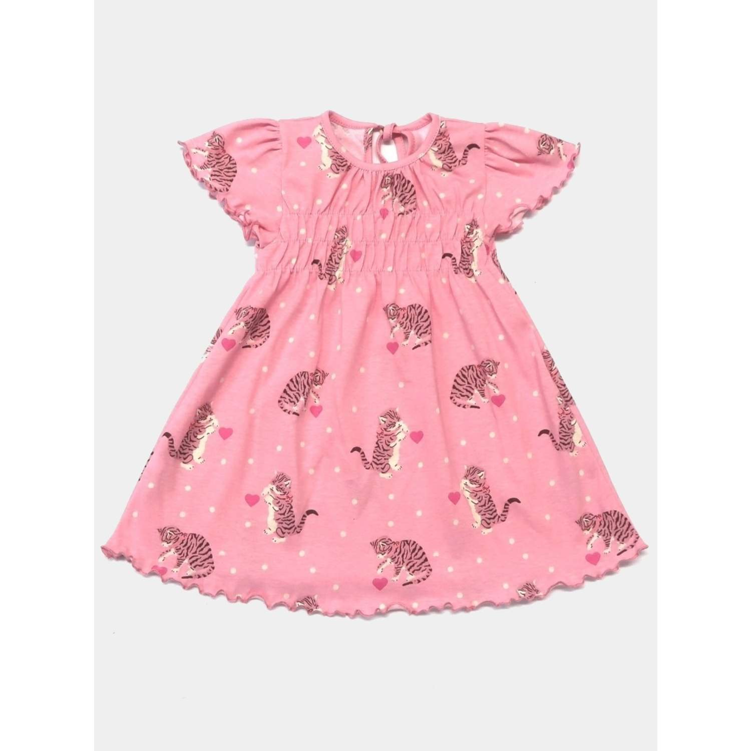 Платье Рекантино 366-11 Розовый Коричневый - фото 1