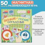 Развивающая магнитная игра Бигр Звонкие и глухие согласные УД92