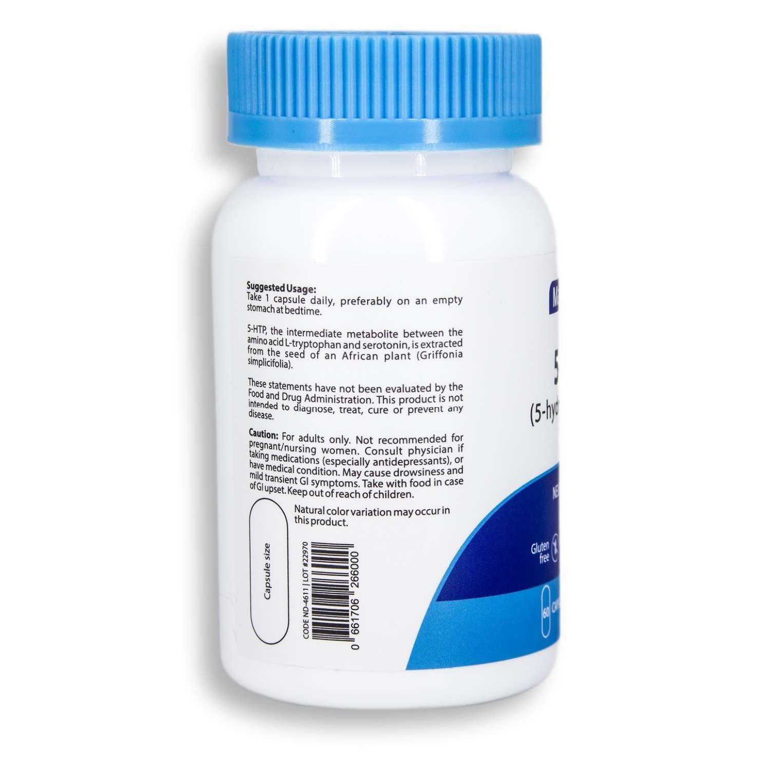 БАД Matwave 5-HTP 100 mg 5-гидрокситриптофан 60 капсул - фото 9
