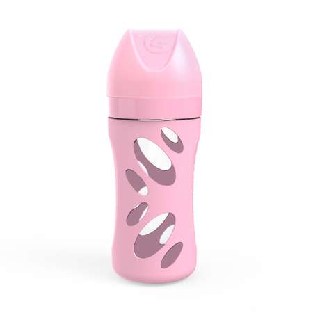 Бутылочка Twistshake Антиколиковая стеклянная Пастельный розовый 260 мл 2 мес+